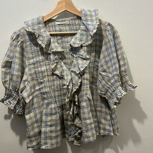 Doen Henri plaid blouse medium